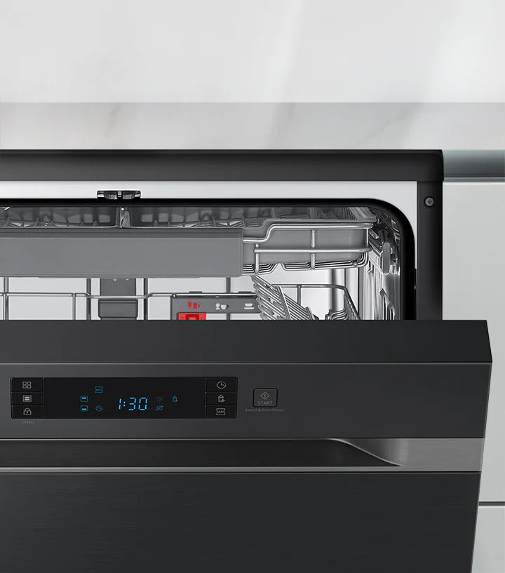 Máy Rửa Chén SAMSUNG DW60CG550FSGSV Độc Lập 14 Bộ Chén Màu Đen