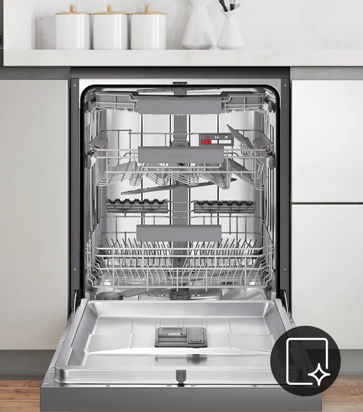 Máy Rửa Chén SAMSUNG DW60CG550FSGSV Độc Lập 14 Bộ Chén Màu Đen