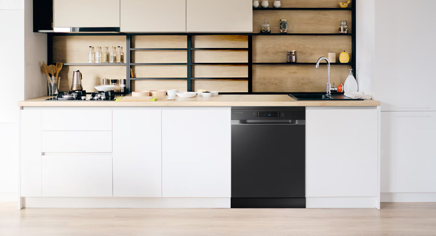 Máy Rửa Chén SAMSUNG DW60CG550FSGSV Độc Lập 14 Bộ Chén Màu Đen
