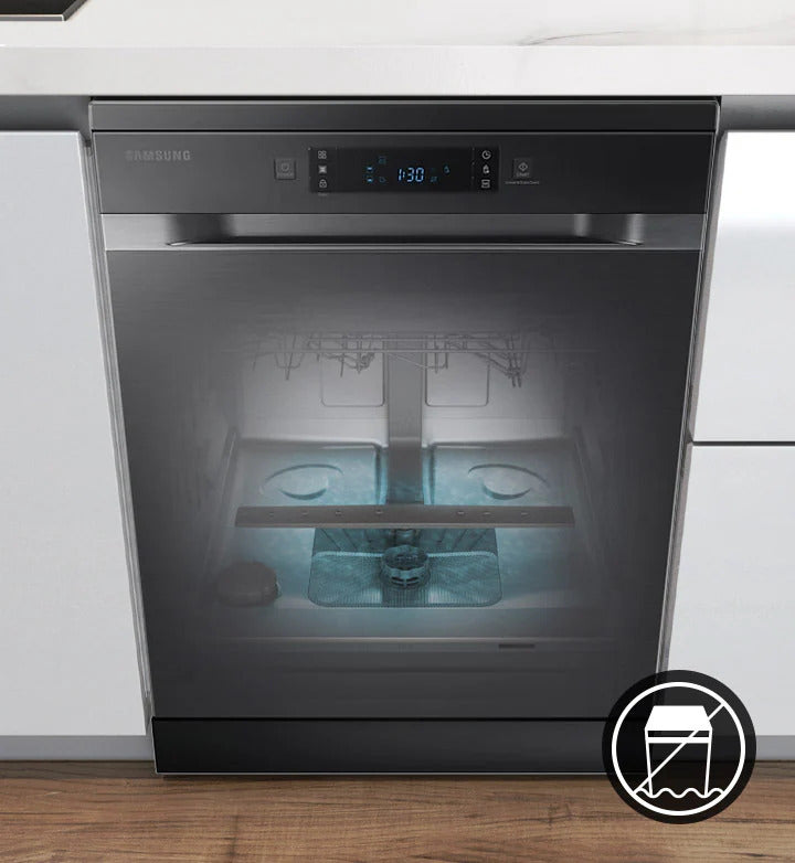 Máy Rửa Chén SAMSUNG DW60CG550FSGSV Độc Lập 14 Bộ Chén Màu Đen