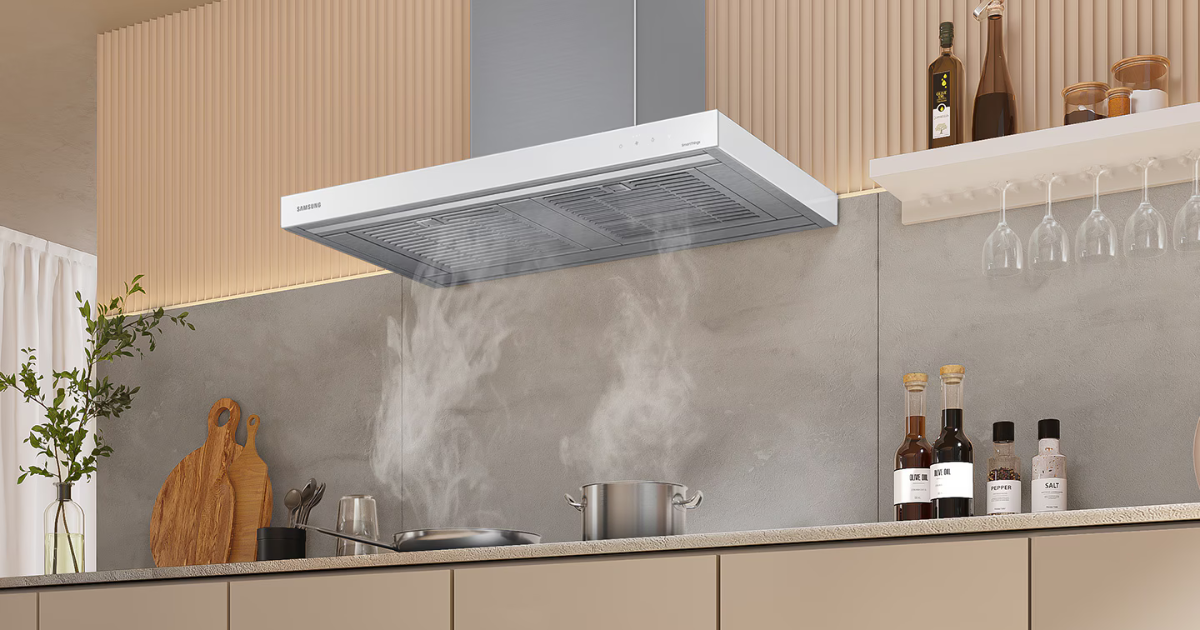 Máy Hút Mùi SAMSUNG NK36CB665WWHSV Bespoke Gắn Tường Màu Trắng (900MM)