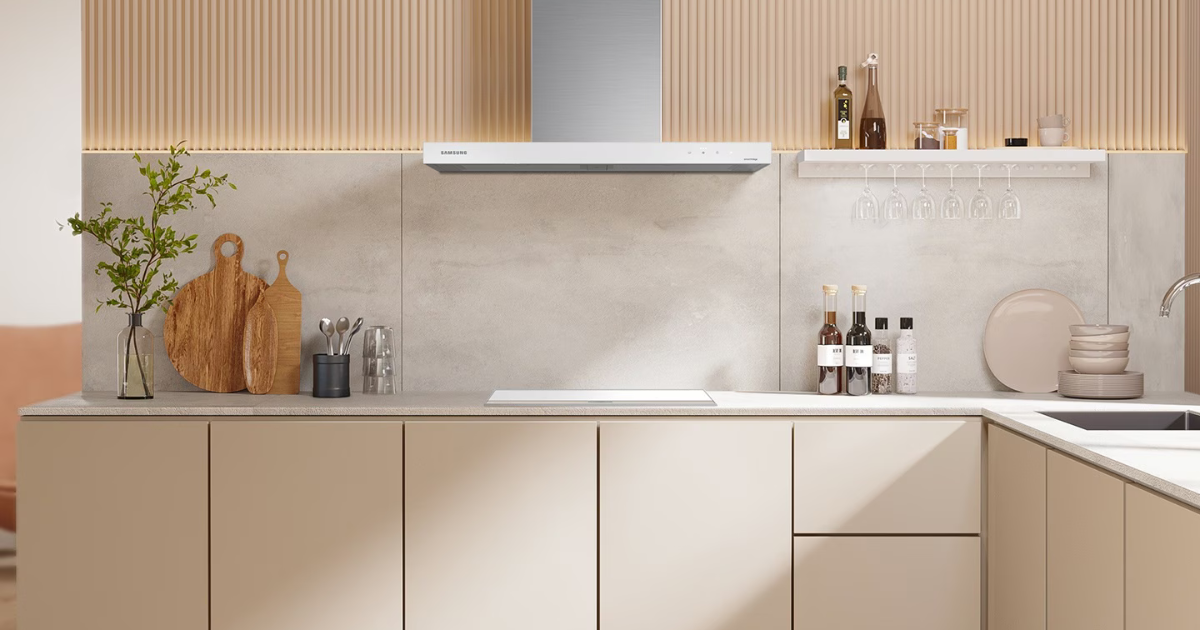 Máy Hút Mùi SAMSUNG NK36CB665WWHSV Bespoke Gắn Tường Màu Trắng (900MM)