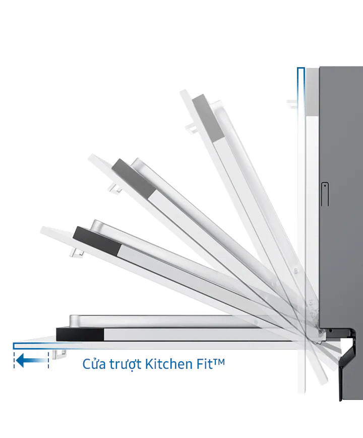 Máy Rửa Chén SAMSUNG DW60CG550FSGSV Độc Lập 14 Bộ Chén Màu Đen